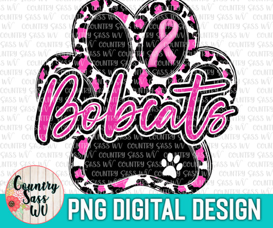 BOBCATS PNG Design  Breast Cancer Awareness