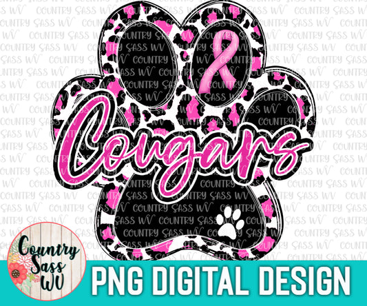 COUGARS PNG Design  Breast Cancer Awareness