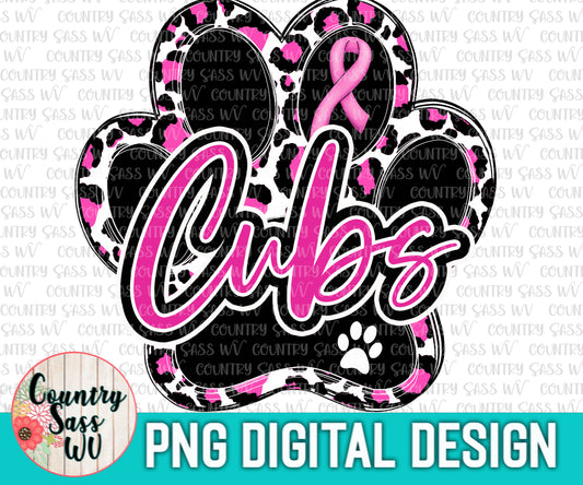 CUBS PNG Design  Breast Cancer Awareness