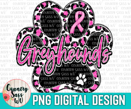 GREYHOUNDS PNG Design  Breast Cancer Awareness