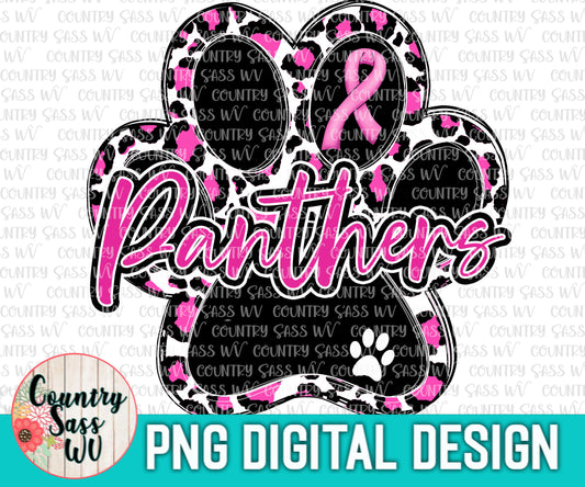PANTHERS  PNG Design  Breast Cancer Awareness