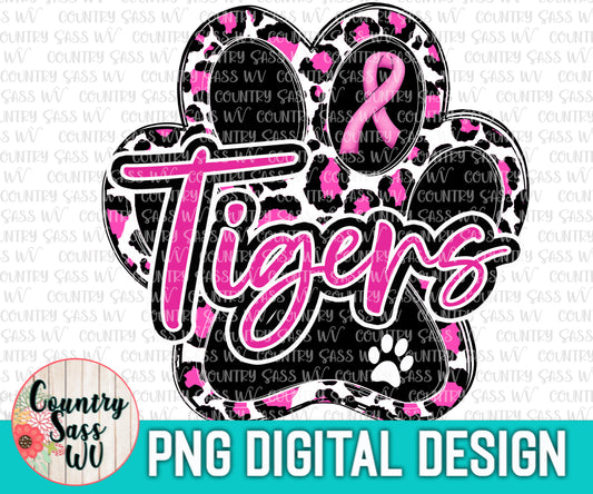 TIGERS PNG Design  Breast Cancer Awareness