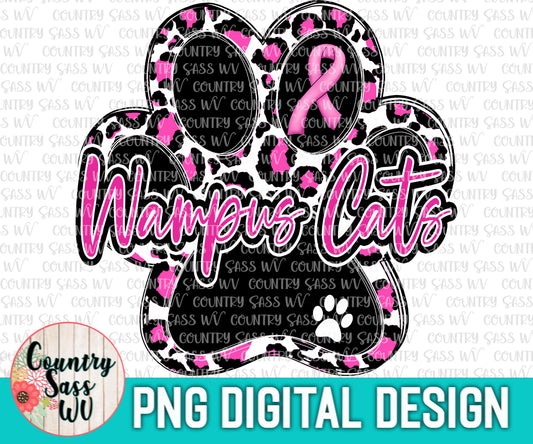 WAMPUS CATS PNG Design  Breast Cancer Awareness