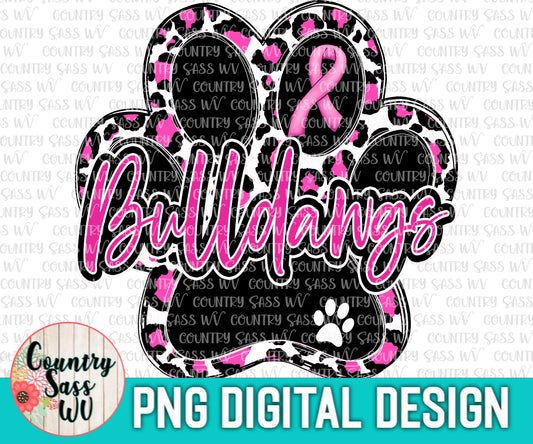 Bulldawgs PNG Design  Breast Cancer Awareness