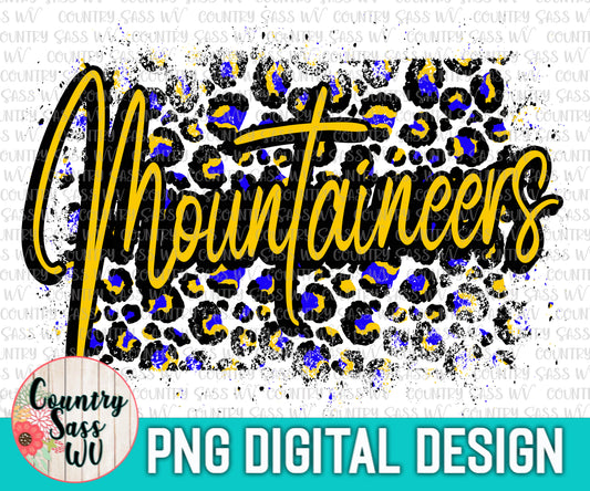 Crum Mountaineers Blue-Gold PNG Design