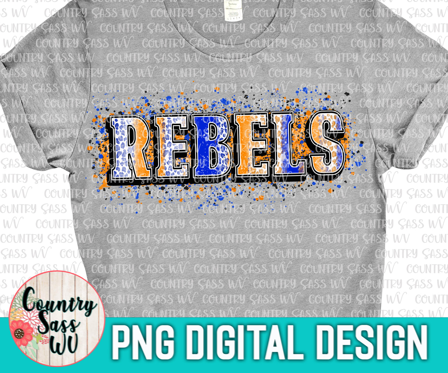 REBELS Distressed PNG Design